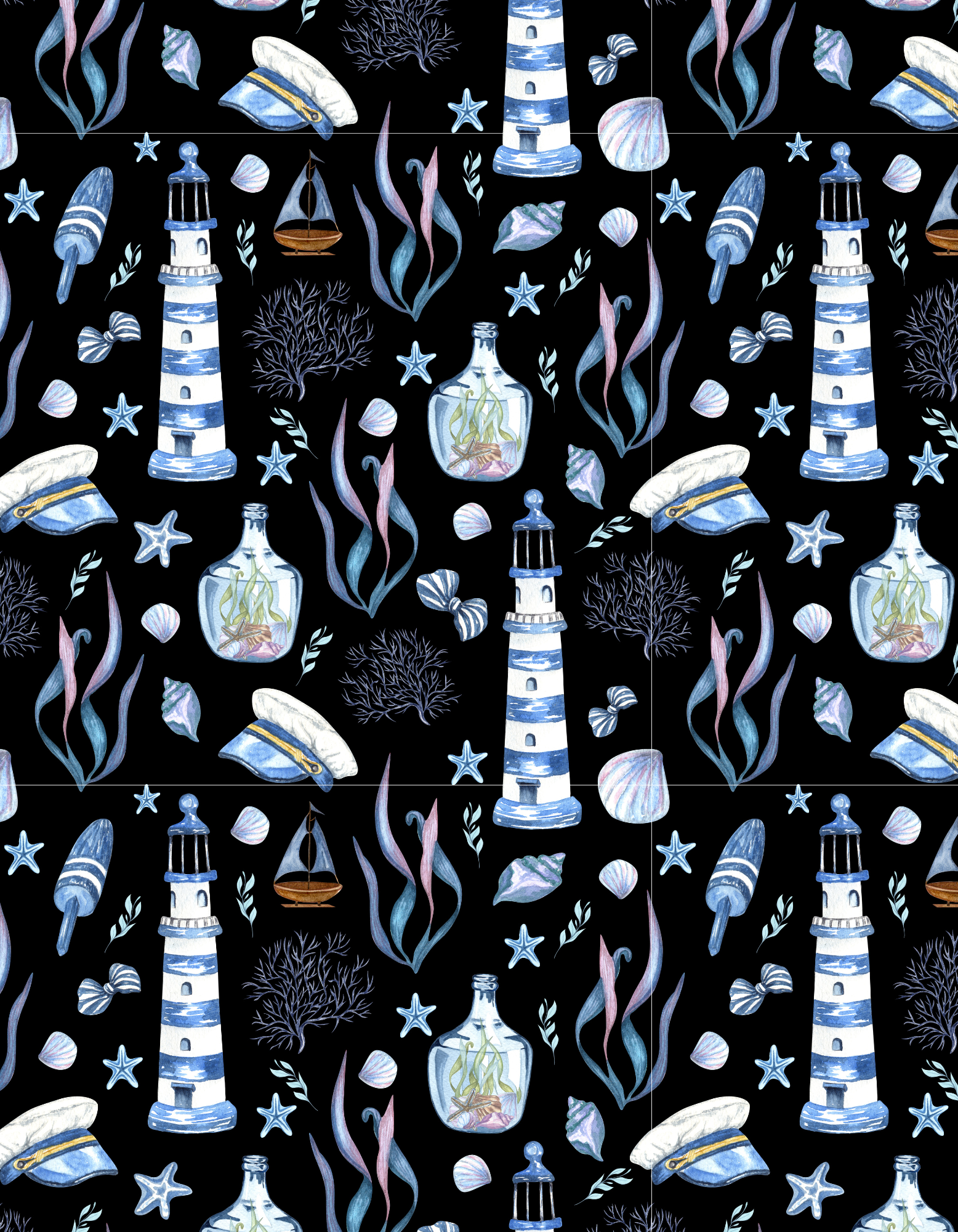Board Short - Midnight Nautical