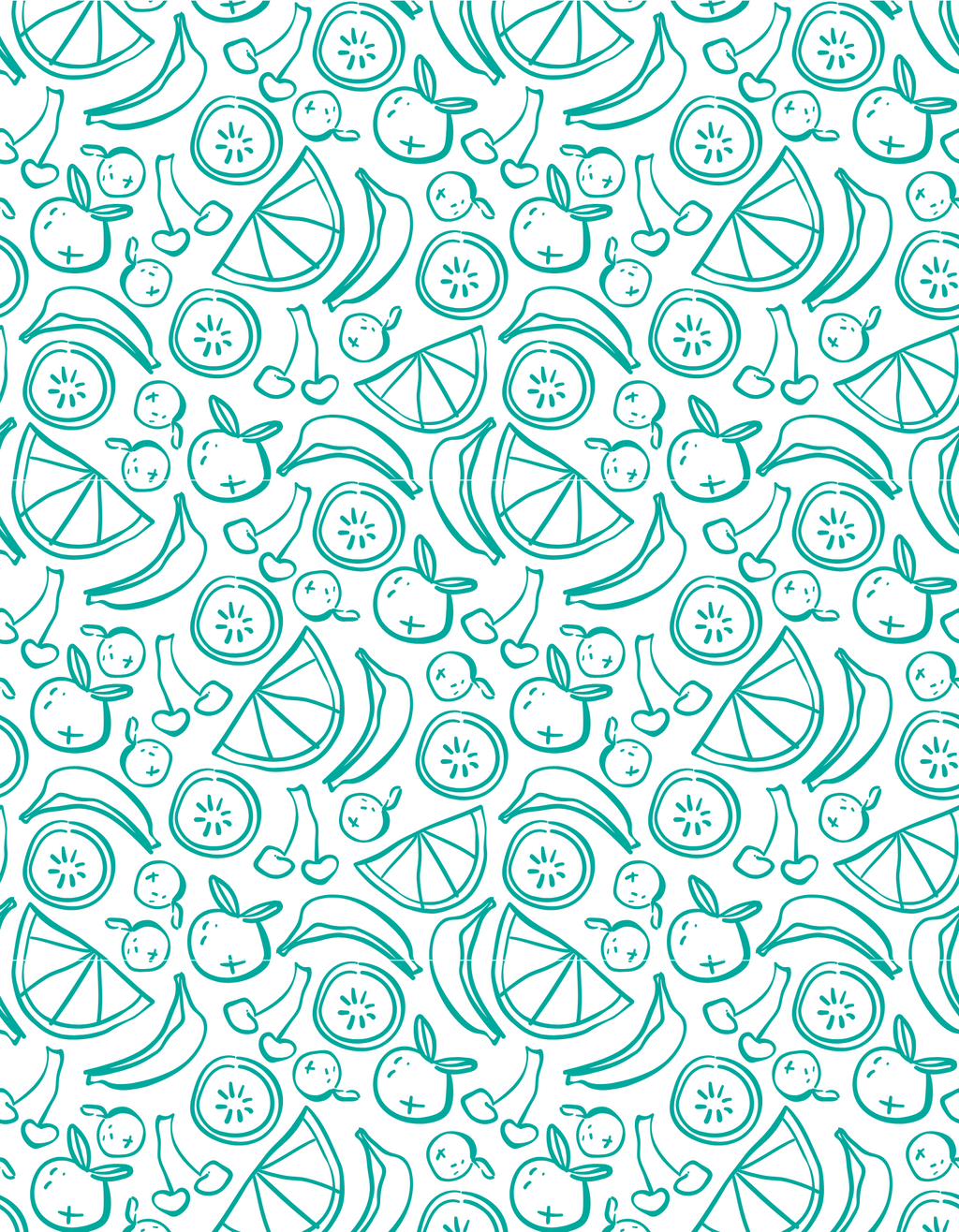 Board Short - Fruit Doodles