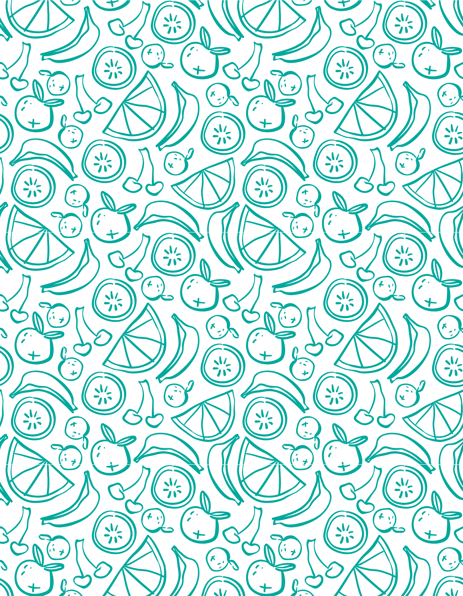Board Short - Fruit Doodles