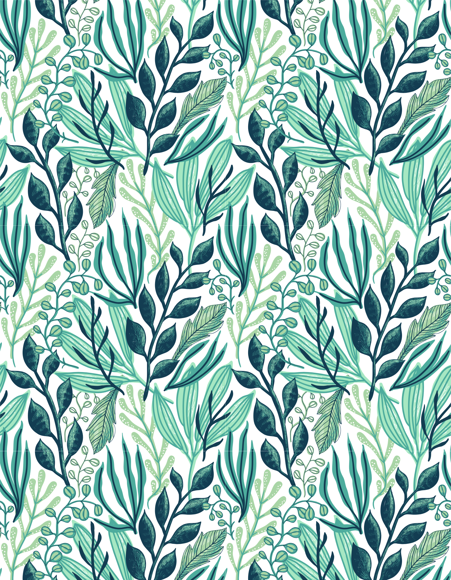 Board Short - Tropical Leaves Harmony