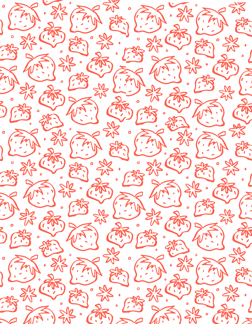 Board Short - Strawberry Sketch