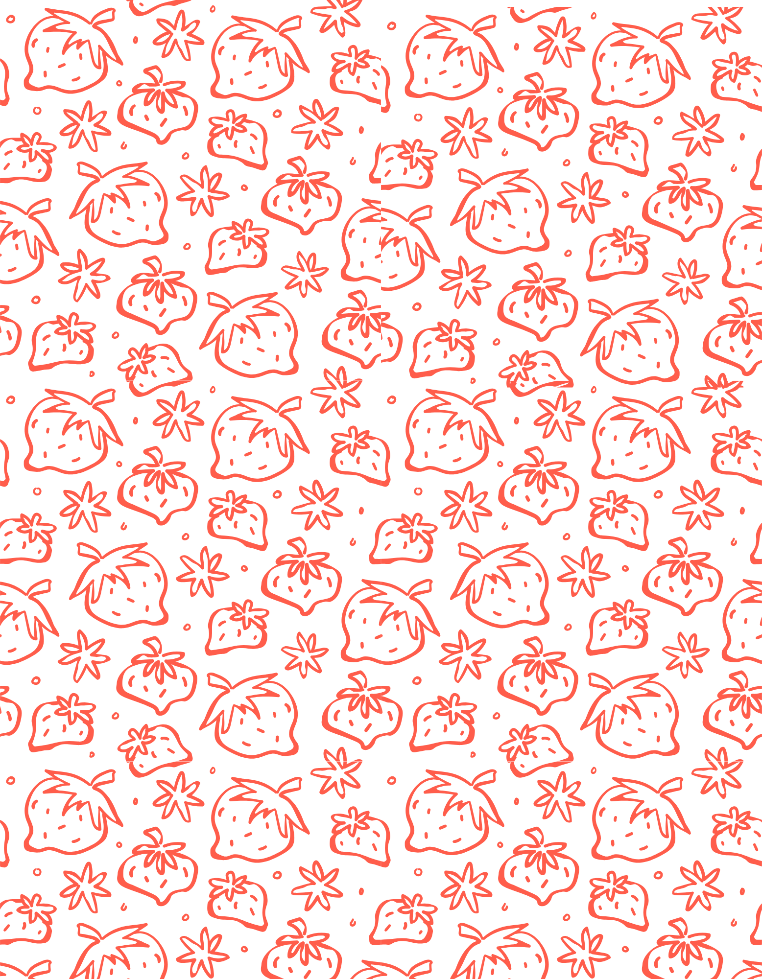 Board Short - Strawberry Sketch