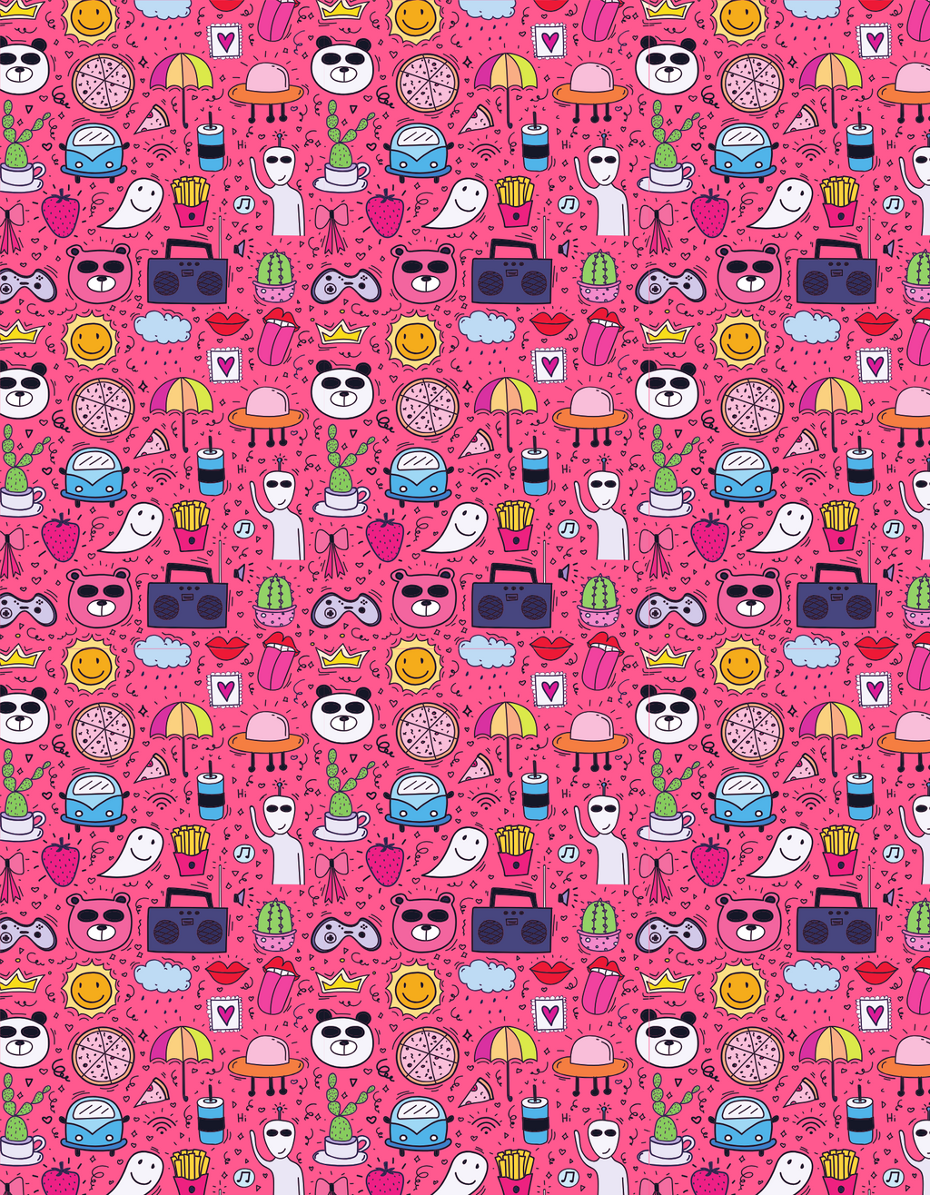 Board Short - Playful Doodle Frenzy