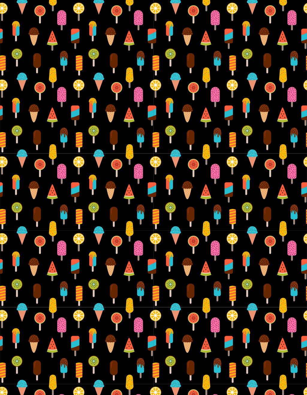Board Short - Vibrant Ice Cream and Popsicle