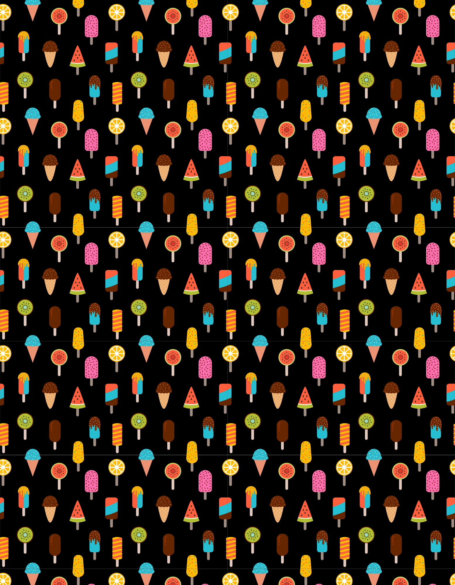 Board Short - Vibrant Ice Cream and Popsicle