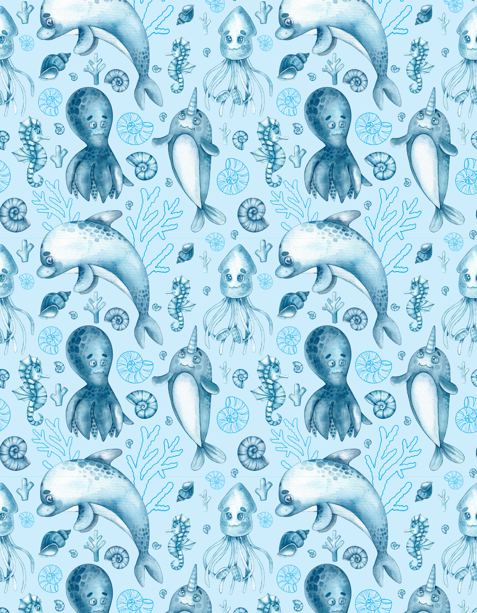 Board Short - Ocean Life