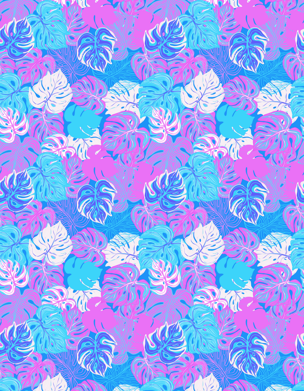 Board Short - Neon Tropical Bliss