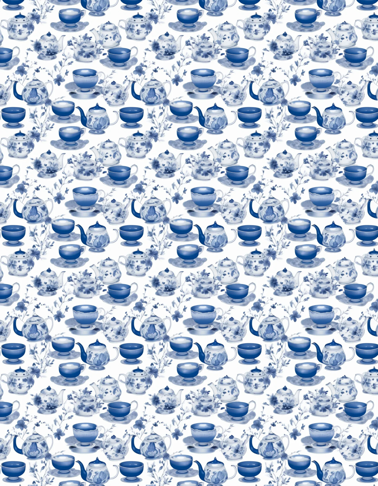 Golf Polo - Blue Porcelain Tea Set