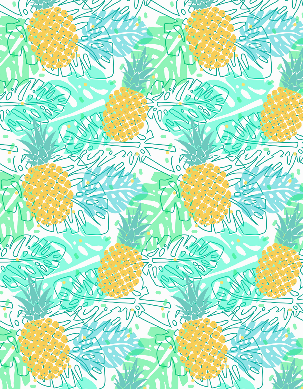 Golf Polo -  Pine Apple Leaf