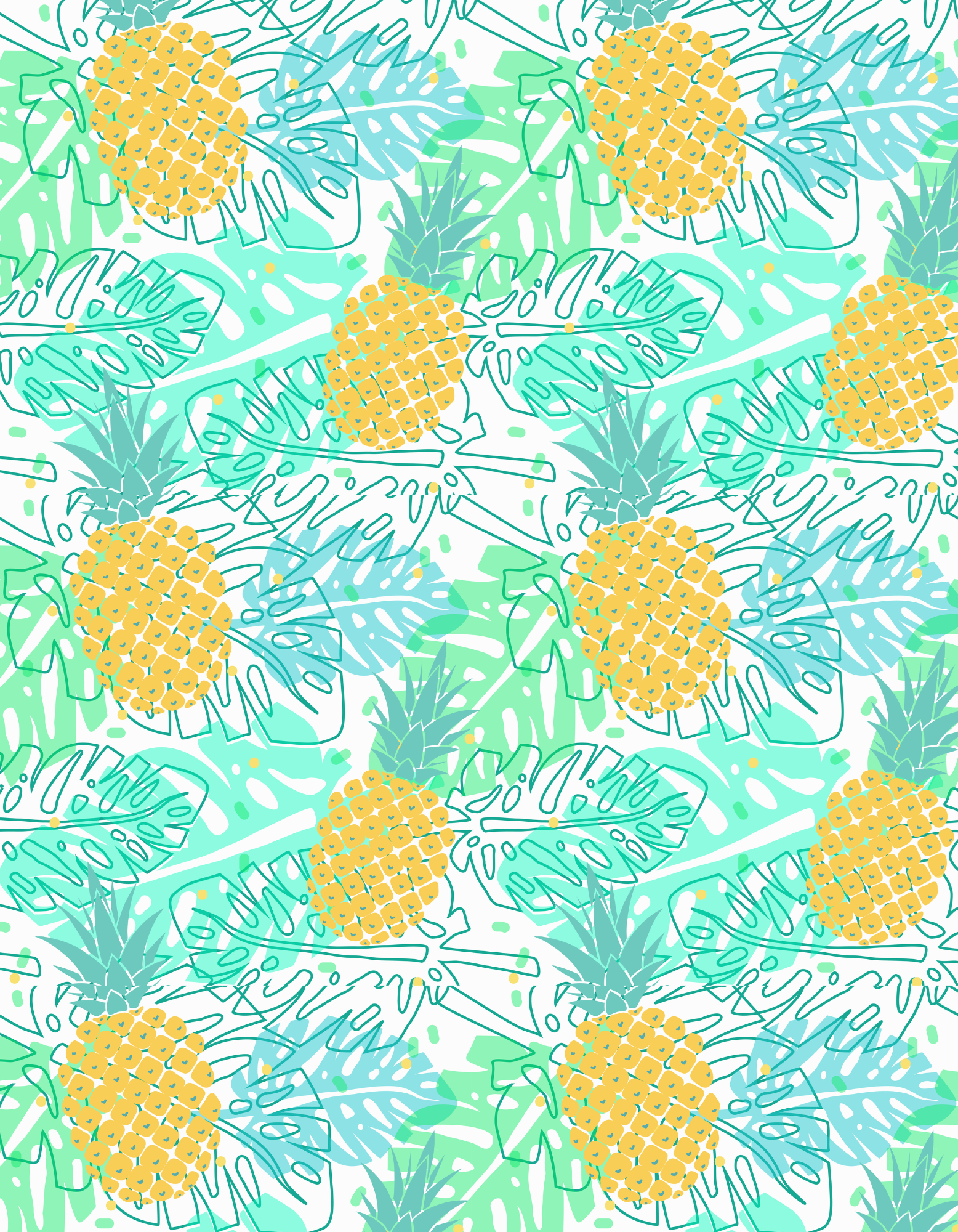 Golf Polo -  Pine Apple Leaf