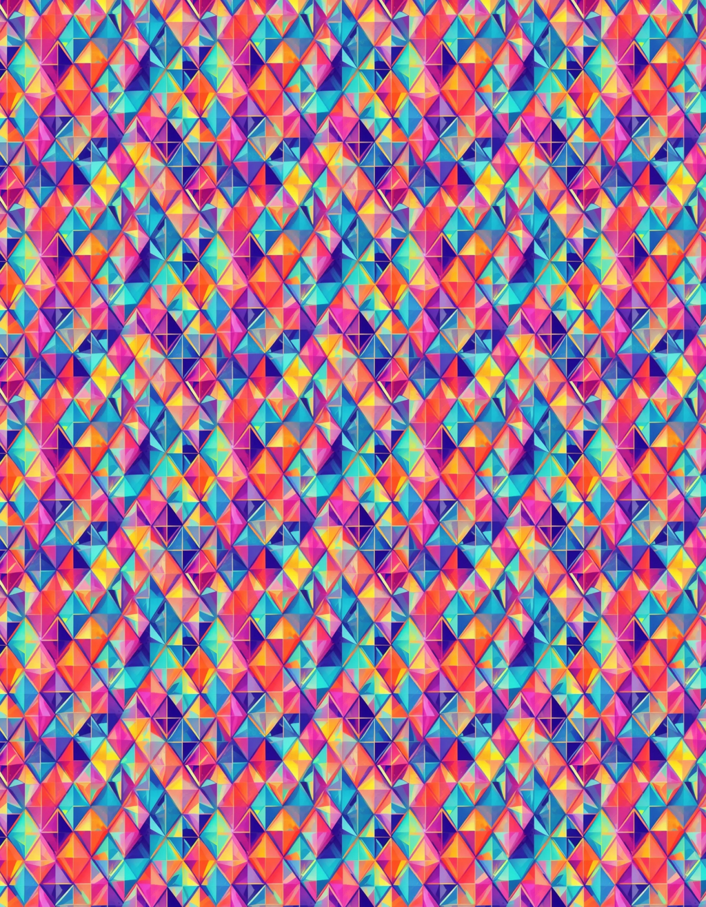 Golf Polo - Geometric Kaleidoscope Pattern