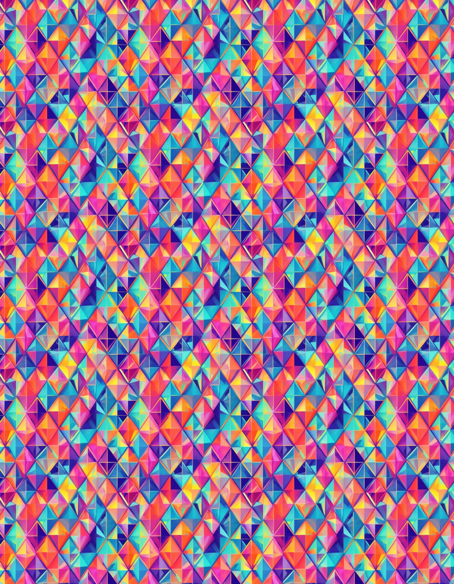 Golf Polo - Geometric Kaleidoscope Pattern