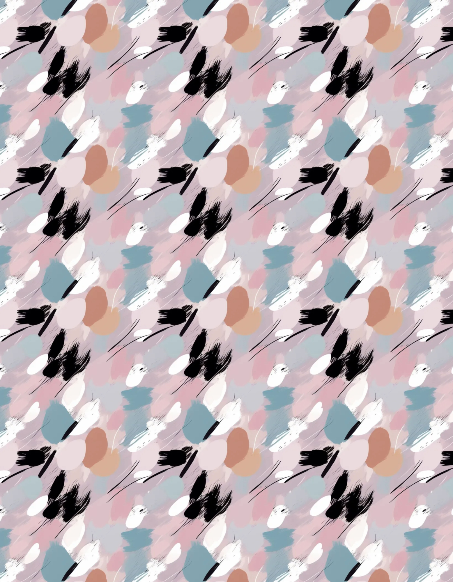 Golf Polo - Pastel Abstract Brush Pattern