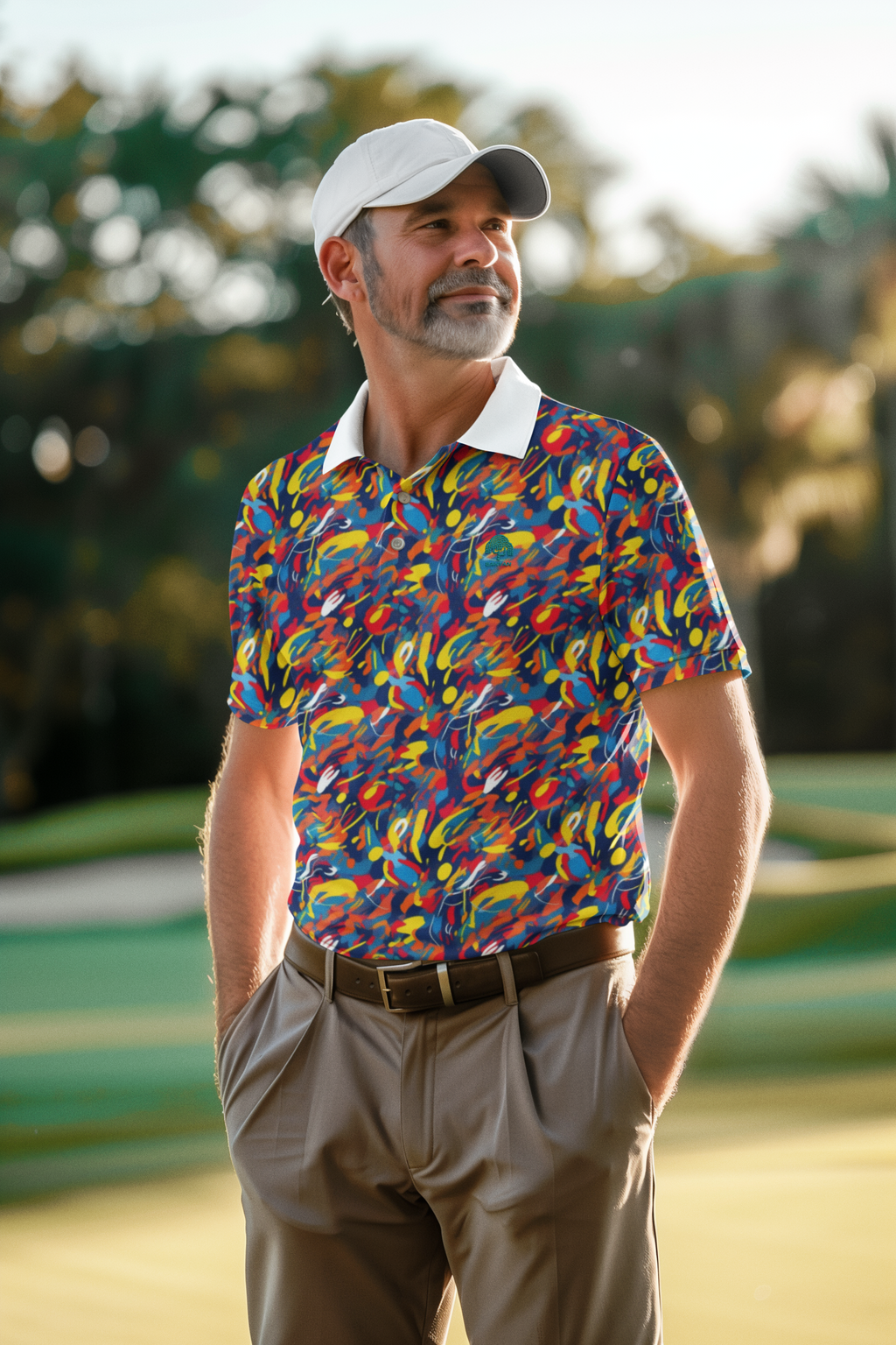 Golf Polo - Splash Pattern