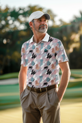 Golf Polo - Pastel Abstract Brush Pattern