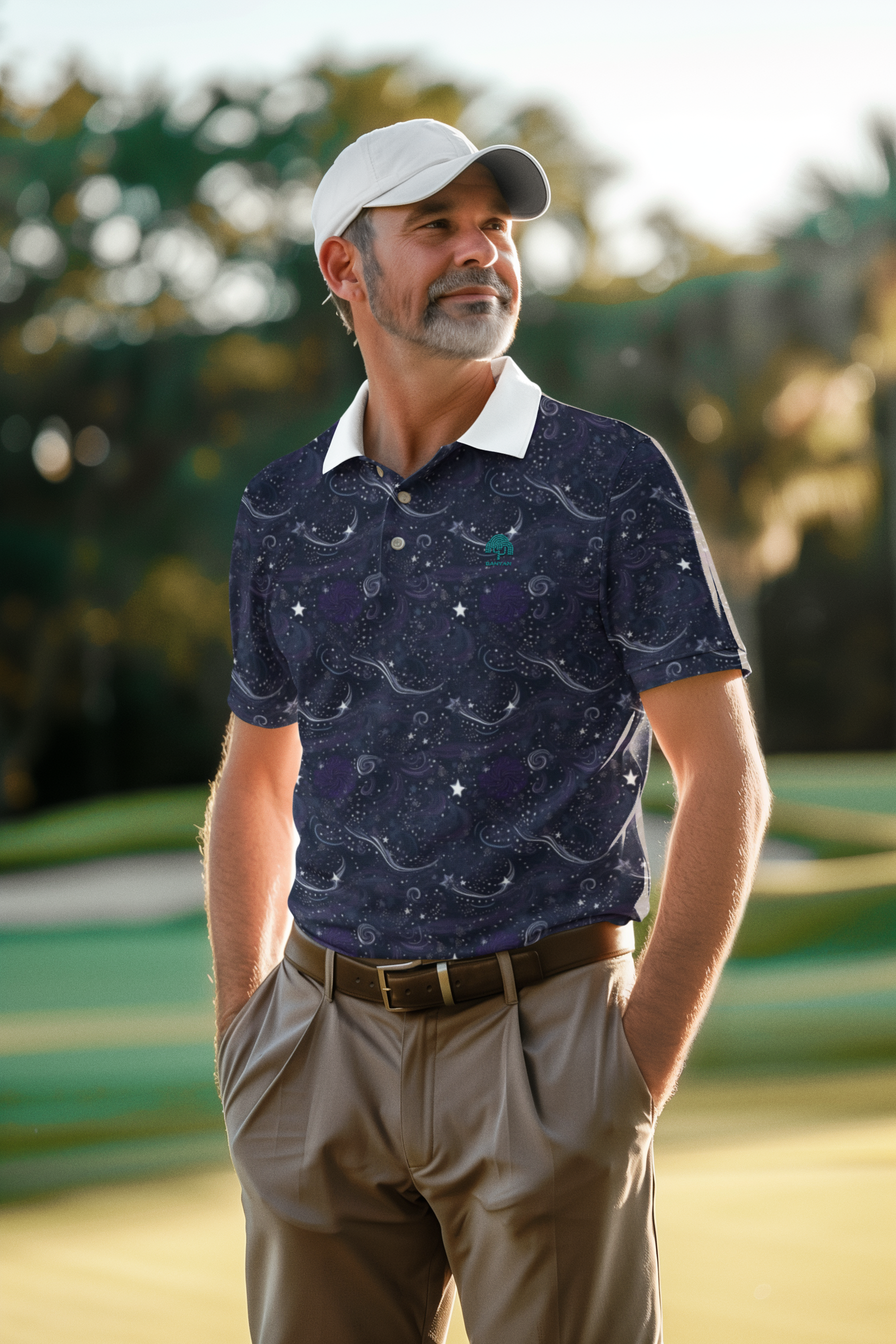 Golf Polo - Starry Night Sky